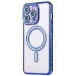 Premium Clear BLING BLING Magsafe Design Case for Apple iPhone 17 Pro Max - Blue